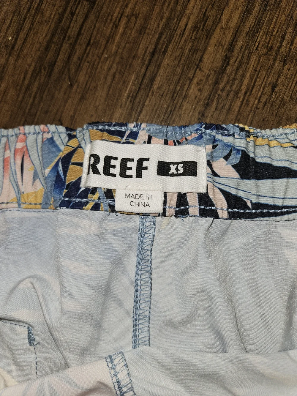 Reef Tropical Palm Print Bermuda Shorts - Blue/Yellow/Pink